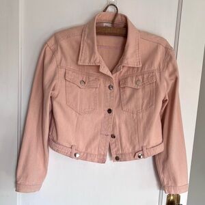 dee elly pinky-peach jean jacket